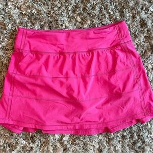 Lululemon sonic pink pace rival skirt